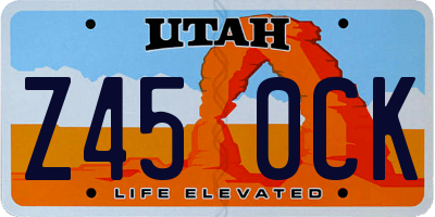 UT license plate Z450CK