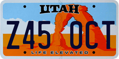 UT license plate Z450CT