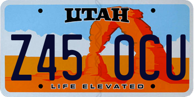 UT license plate Z450CU