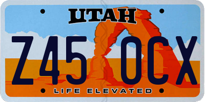 UT license plate Z450CX