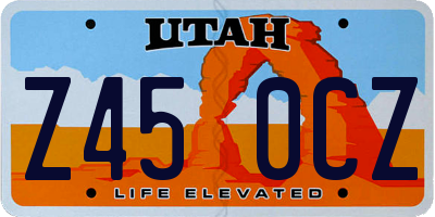UT license plate Z450CZ