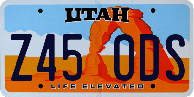 UT license plate Z450DS