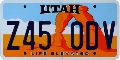 UT license plate Z450DV