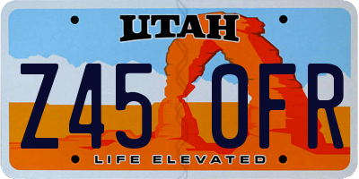 UT license plate Z450FR