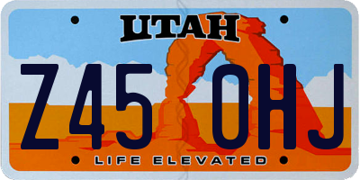 UT license plate Z450HJ