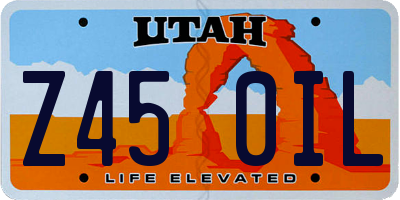UT license plate Z450IL