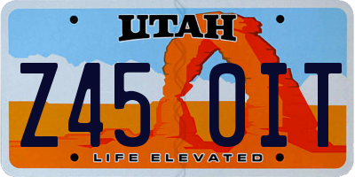 UT license plate Z450IT