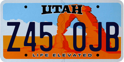 UT license plate Z450JB