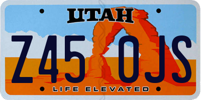 UT license plate Z450JS
