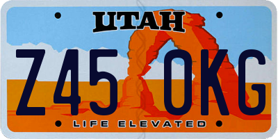 UT license plate Z450KG