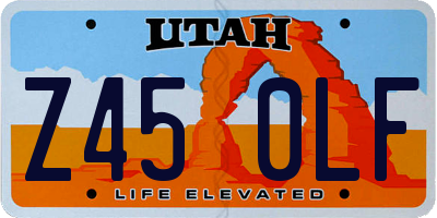 UT license plate Z450LF