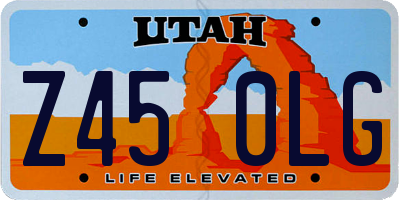 UT license plate Z450LG