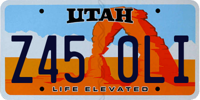 UT license plate Z450LI