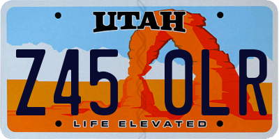 UT license plate Z450LR