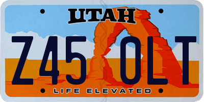 UT license plate Z450LT