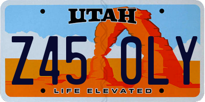 UT license plate Z450LY
