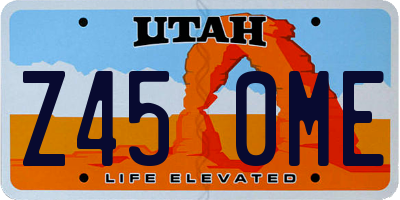 UT license plate Z450ME