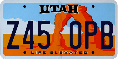 UT license plate Z450PB