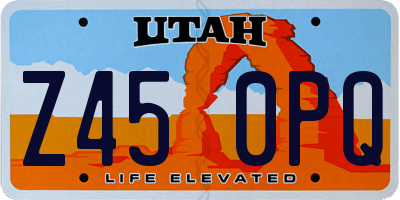 UT license plate Z450PQ