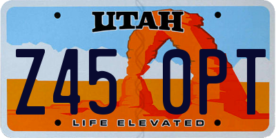 UT license plate Z450PT