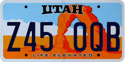 UT license plate Z450QB