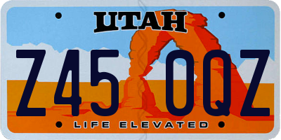 UT license plate Z450QZ