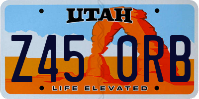 UT license plate Z450RB