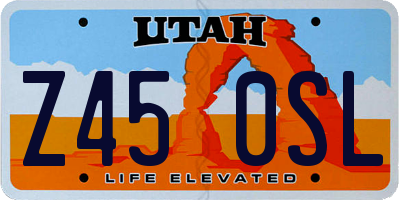UT license plate Z450SL
