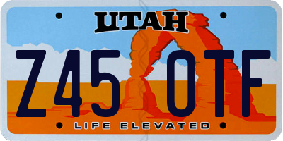 UT license plate Z450TF