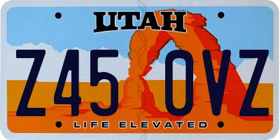 UT license plate Z450VZ