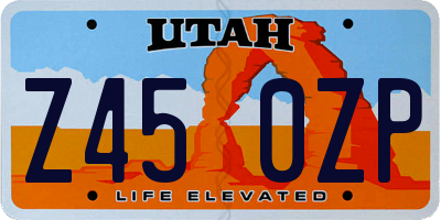 UT license plate Z450ZP