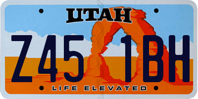 UT license plate Z451BH