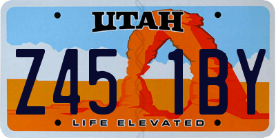 UT license plate Z451BY