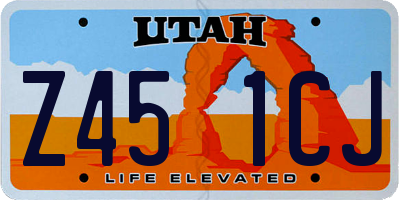 UT license plate Z451CJ