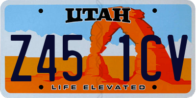 UT license plate Z451CV