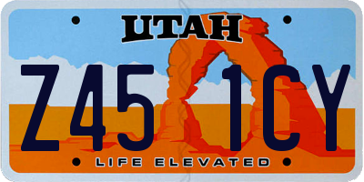 UT license plate Z451CY