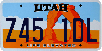 UT license plate Z451DL