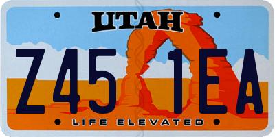 UT license plate Z451EA