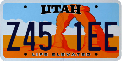 UT license plate Z451EE