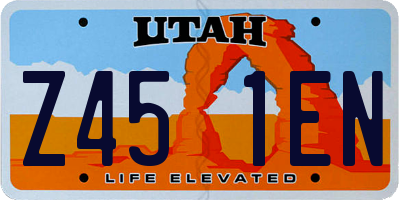UT license plate Z451EN