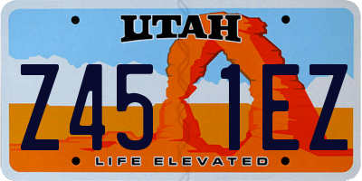UT license plate Z451EZ
