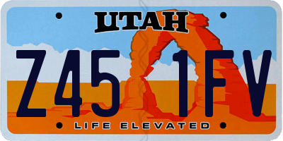 UT license plate Z451FV