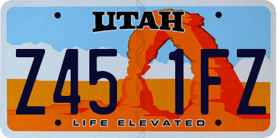 UT license plate Z451FZ