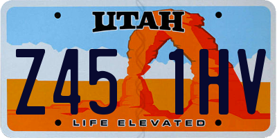 UT license plate Z451HV