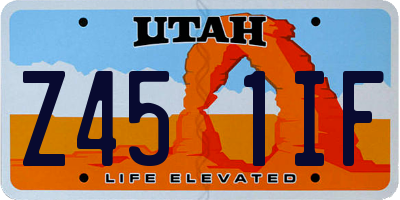 UT license plate Z451IF