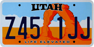 UT license plate Z451JJ
