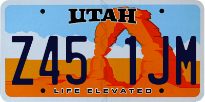UT license plate Z451JM
