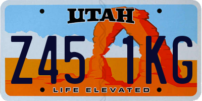 UT license plate Z451KG