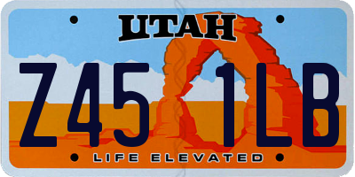 UT license plate Z451LB