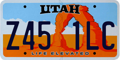 UT license plate Z451LC